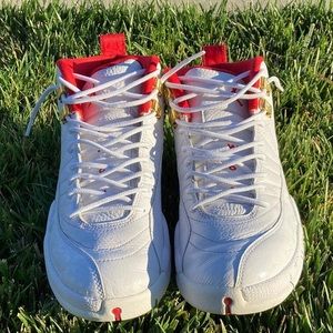 Jordan 12 
Size,9 
Used. But clean 
$100
Available✅